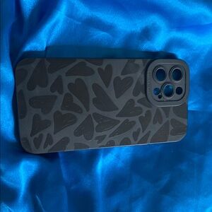 Black Heart Pattern Phone Case